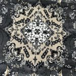 160 x 160cm Persian Mashad Floral Medallion Design Round Rug - Image 3