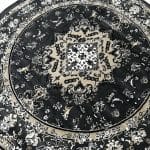 160 x 160cm Persian Mashad Floral Medallion Design Round Rug - Image 5