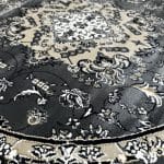 160 x 160cm Persian Mashad Floral Medallion Design Round Rug - Image 8