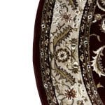160 x 160cm Persian Kashan Floral Design Machine Made Round Rug - Image 5