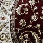 160 x 160cm Persian Kashan Floral Design Machine Made Round Rug - Image 6