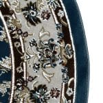 160 x 160cm Persian Floral Medallion Design Round Blue Rug - Image 3