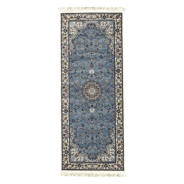 200 x 80cm Persian Design Machine Made Blue Runner Rug