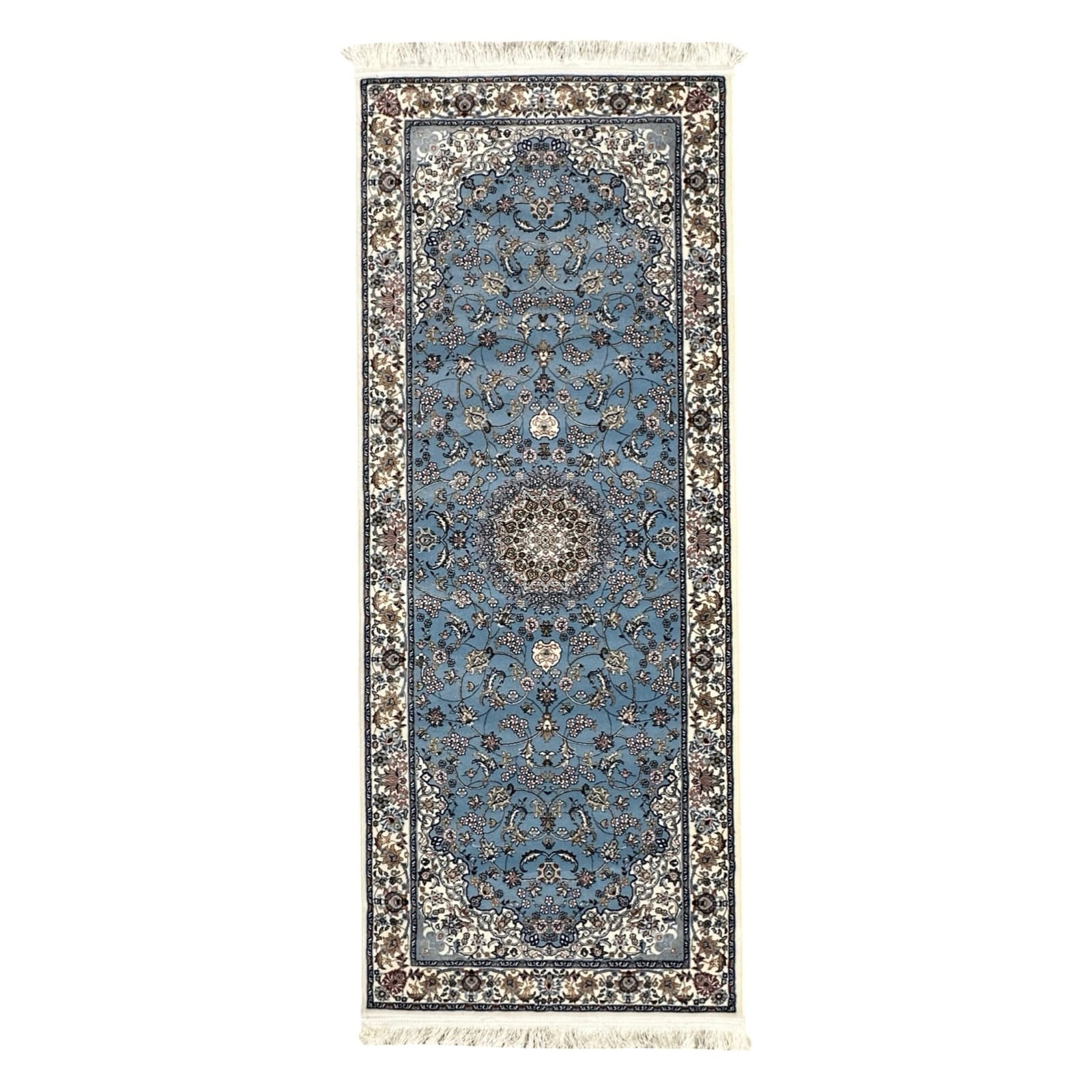 tabanbsbsbshsbdhdhbxb_10 200 x 80cm Persian Design Machine Made Blue Runner Rug - Image 1