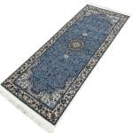 200 x 80cm Persian Design Machine Made Blue Runner Rug - Image 3