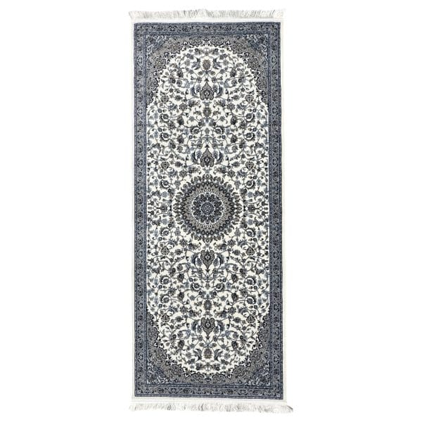 200 x 80cm Persian Nain Design Machine Made Cream Runner Rug
