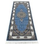 200 x 80cm Nain Medallion Design Blue Runner Rug - Image 2