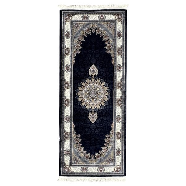 200 x 80cm Persian Imperial Design Navy Runner Rug