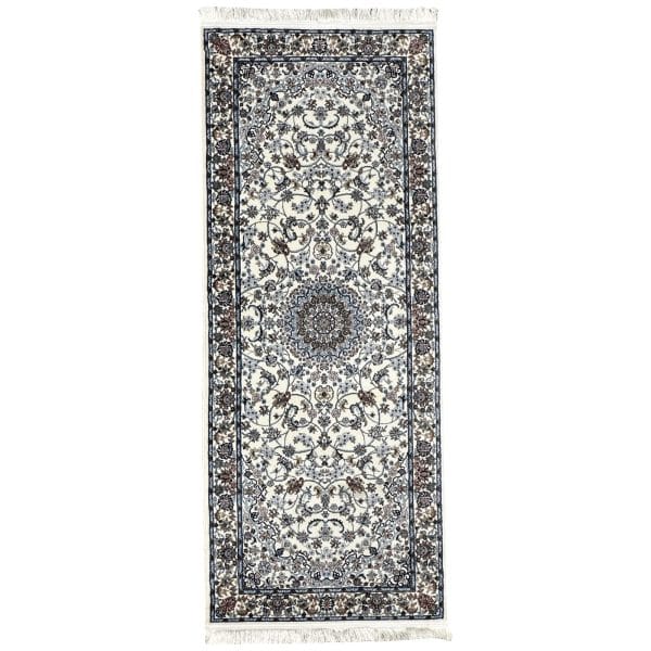 200 x 80cm Persian Nain Design Machine Made Cream Runner Rug