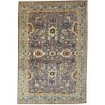 294 x 197cm HandMade Afghan Chobi Veg-Dye Rug – Grey & Blue