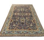 294 x 197cm HandMade Afghan Chobi Veg-Dye Rug – Grey & Blue - Image 2