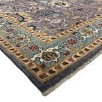 294 x 197cm HandMade Afghan Chobi Veg-Dye Rug – Grey & Blue - Image 5