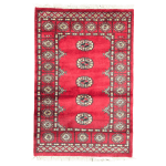 117cm x 79cm Hand Knotted Red Karachi Bokhara – Wool Rug