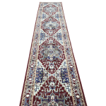 400 x 80cm Heritage-Inspired Luxury Maroon Runner Rug - Image 2