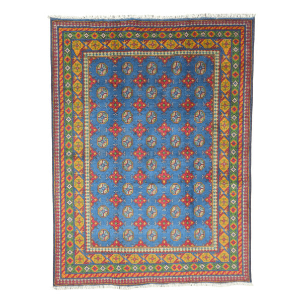 200cm x 151cm Hand Woven Color Afghan Akche