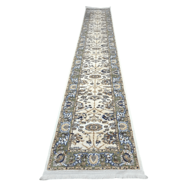 400 x 80cm Heritage-Inspired Luxury White & Cream Runner Rug