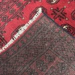 188cm x 103cm Hand-Knotted Red Bokhara Afghan Akche - Image 6