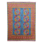 201cm x 150cm Hand Woven Color Afghan Akche