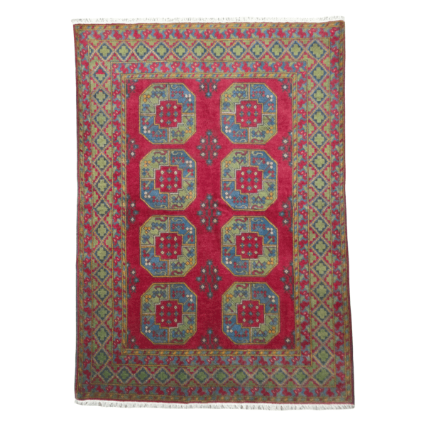 237cm x 168cm Hand Woven Color Afghan Akche