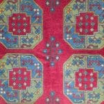 237cm x 168cm Hand Woven Color Afghan Akche - Image 4