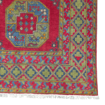 237cm x 168cm Hand Woven Color Afghan Akche - Image 5