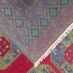 237cm x 168cm Hand Woven Color Afghan Akche - Image 6