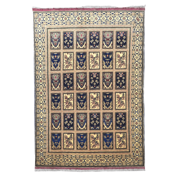 210cm x 146cm Hand Knotted Soft Tone Afghan Chobi – Wool Rug