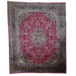 383cm x 290cm Hand Knotted Large Persian Red Kashan Wool Rug