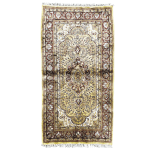 134cm x 75cm Hand Knotted Indian Silk Jaipur Oriental Rug