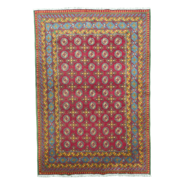 216cm x 147cm Hand Woven Color Afghan Akche
