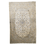 318cm x 200cm Hand-Knotted Persian Ivory Kashan – Wool Rug
