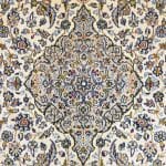 318cm x 200cm Hand-Knotted Persian Ivory Kashan – Wool Rug - Image 3