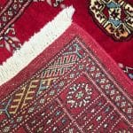 125cm x 79cm Hand Knotted Red Karachi Bokhara – Wool Rug - Image 6