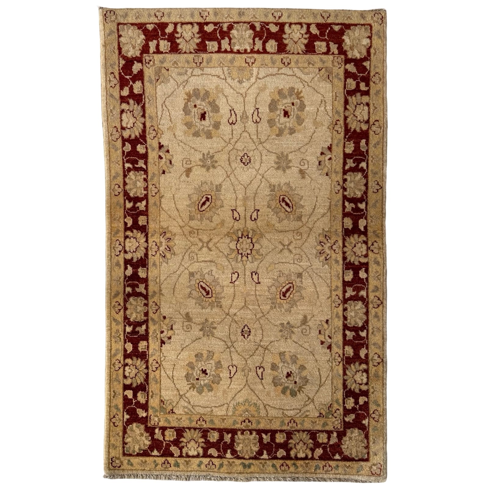 10192A_42 162 x 98cm Hand Knotted Afghan Chobi – Wool Rug - Image 1