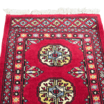 159cm x 47cm Hand Knotted Red Karachi Bokhara – Wool Rug - Image 2