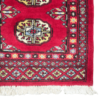 159cm x 47cm Hand Knotted Red Karachi Bokhara – Wool Rug - Image 5