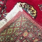 159cm x 47cm Hand Knotted Red Karachi Bokhara – Wool Rug - Image 6
