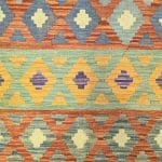193cm x 149cm Hand Woven Afghan Kilim Rug - Image 3