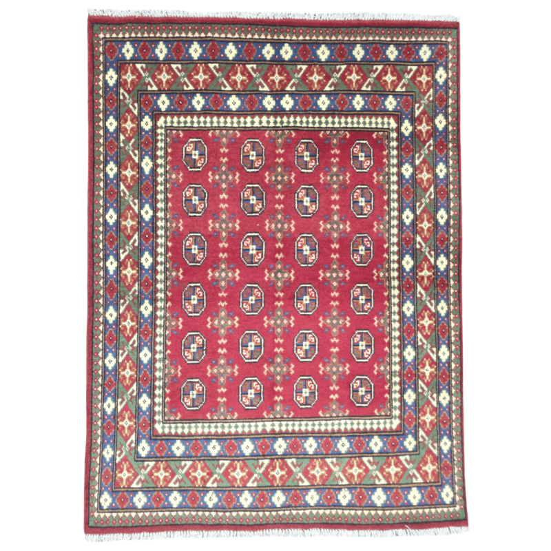 198cm x 148cm Hand Woven Color Afghan Akche