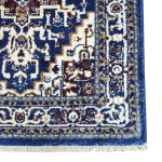 300cm x 80cm Dark Blue Persian Design Machine Made Runner Rug - Image 5