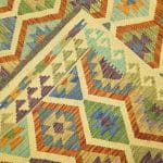302cm x 200cm Hand Woven Afghan Kilim Rug - Image 5