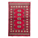 123cm x 78cm Hand Knotted Red Karachi Bokhara – Wool Rug