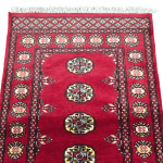 123cm x 78cm Hand Knotted Red Karachi Bokhara – Wool Rug - Image 2
