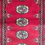 123cm x 78cm Hand Knotted Red Karachi Bokhara – Wool Rug - Image 4