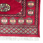 123cm x 78cm Hand Knotted Red Karachi Bokhara – Wool Rug - Image 5