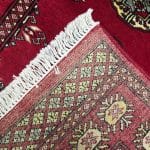 123cm x 78cm Hand Knotted Red Karachi Bokhara – Wool Rug - Image 6