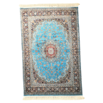 230cm x 160cm Persian Floral Blue Design Machine Made Rug