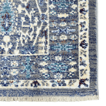 300 x 80cm Grey-Blue Persian Design Machine Made Runner Rug - Image 5