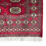 160cm x 95cm Hand Knotted Red Karachi Bokhara – Wool Rug - Image 5