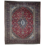 412cm x 300cm Hand Knotted Large Persian Red Kashan Wool Rug